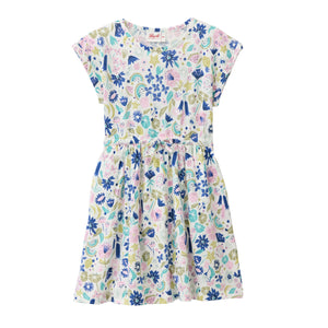 People wear organic Kurzarm-Kleid GOTS - bunt AOP tropische Blüte