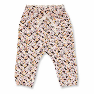 Sense Organics Baby Sweathose Vanna - Blumendruck auf weiß