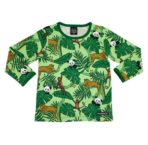 Villervalla Langarmshirt - Jungle dark leaf