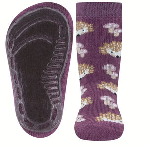 Ewers Stoppersocken Softstep - Igel aubergine