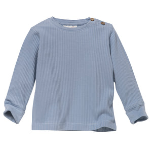 People wear organic Ripp Langarmshirt - taubenblau