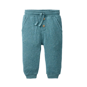 People wear organic Sweat-Hose GOTS - eukalyptus mélange