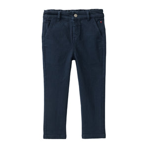 People wear organic Twill-Chinohose, stretch GOTS - dunkelbau