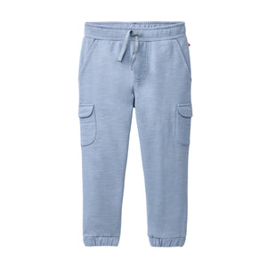 People wear organic Kinder Sweat-Hose - rauchblau
