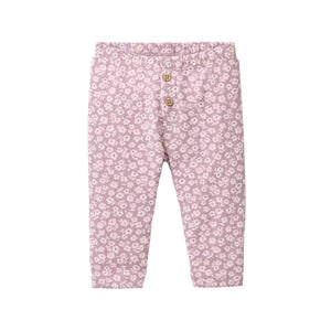 People wear organic Leggings - dunkelmalve violett AOP Veilchen