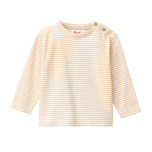 People wear organic Langarm-Shirt - honiggelb geringelt