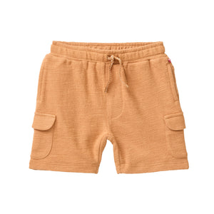 People wear organic Sweat Bermuda GOTS - karamell