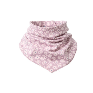People wear organic Halstuch GOTS - dunkelmalve AOP Veilchen