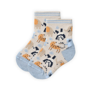 People wear organic Socken GOTS - sand gemustert