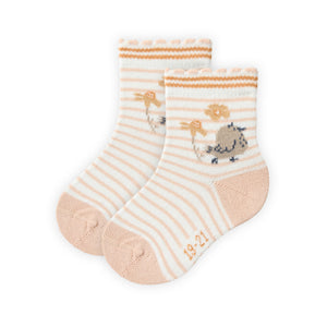 People wear organic Socken GOTS - blush geringelt