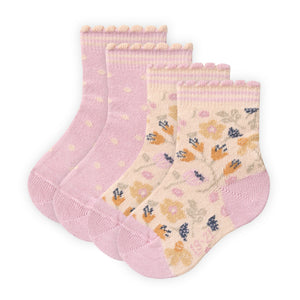 People wear organic 2-er Pack Socken GOTS - malve mix