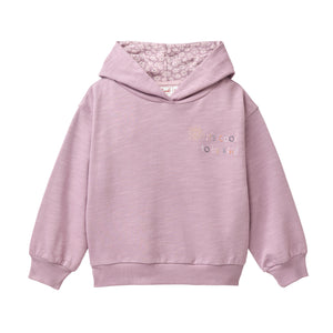 People wear organic Sweat-Hoodie GOTS - dunkelmalve Stickerei "It's cool to be kind"