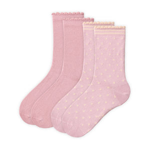 People wear organic 2-er Pack Socken GOTS - dunkelmalve mix
