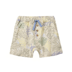 People wear organic Shorts - khaki  AOP tropische Blätter