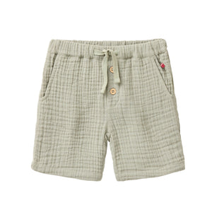 People wear organic Musselin Shorts - khaki