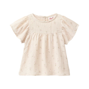 People wear organic Musselin Bluse - natur AOP kleine Kirschen