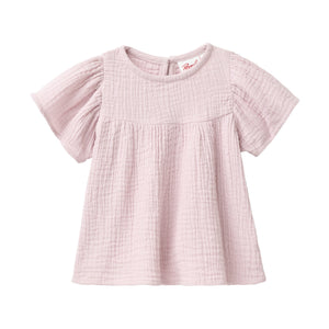 People wear organic Musselin Bluse - blass violett
