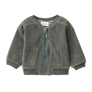People wear organic wendbare Sweat-Jacke GOTS - eukalyptus