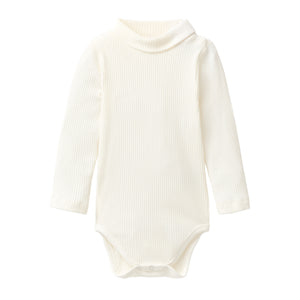 People wear organic Langarm Body - weiß mit Rollkragen