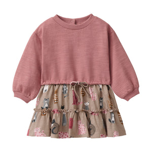 People wear organic Sweat-Kleid GOTS - altrosa