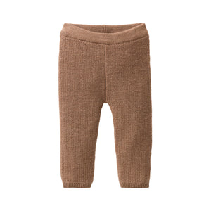 People wear organic Merino Strick-Hose GOTS - kastanie mélange