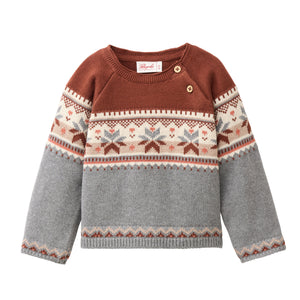 People wear organic Strick-Pullover - bunt gemustert