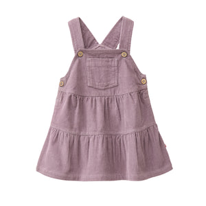 People wear organic Kord-Kleid - grauviolett