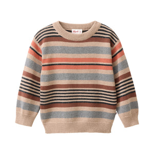 People wear organic Kinder Strick-Pullover - bunt geringelt