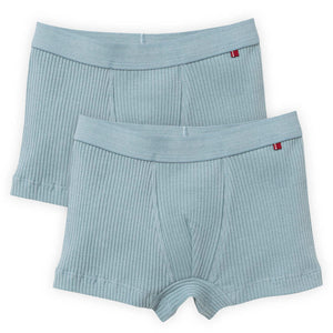 People wear organic Doppelpack Boxershorts - petrol