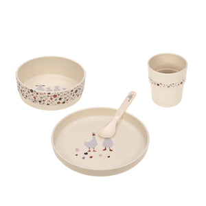Lässig Kindergeschirr Set - Tiny Farmer Schaf & Gans, Beige