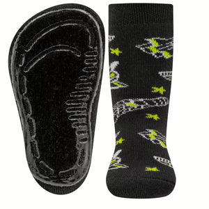 Ewers Stoppersocken Softstep - Raumschiffe schwarz
