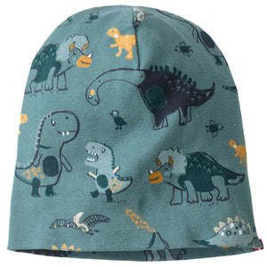 People wear organic Beanie GOTS - Dinosaurier eukalyptus