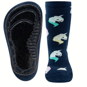Ewers Stoppersocken Softstep - Einhörner navy