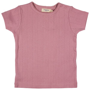 Pigeon Organics Pointelle T-Shirt - pink