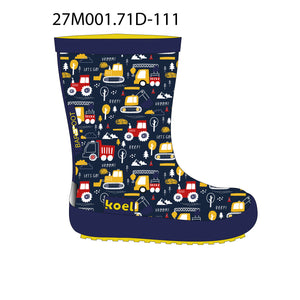 Koel Gummistiefel Wellie Bare V2 - Print Blue Tractor