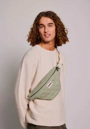 Hindbag Gürteltasche Olivia - tonerdegrün gesteppt