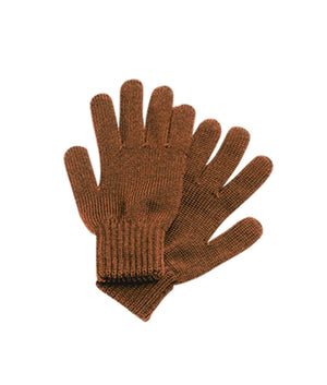 Maximo Strick Fingerhandschuhe Merino - schokobraun