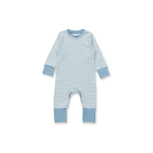 Sense Organics Baby Strampler TONA - denimblau/weiß geringelt