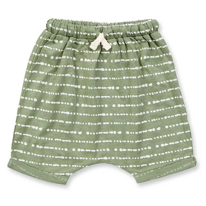 Sense Organics Baby Shorts MAGESH - olivgrün gestreift