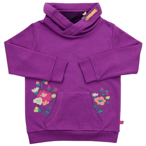 Enfant Terrible Stehkragen Sweatshirt - Blumenstickerei grape