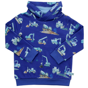 Enfant Terrible Stehkragen Sweatshirt - Baufahrzeugedruck cobalt-light azure