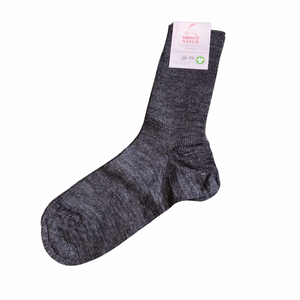 Hirsch Natur Socke Schnurwolle - anthrazit