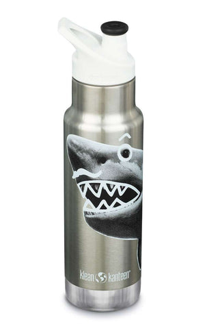 Klean Kanteen Edelstahl Isolierflasche Kid Classic 355ml Sport Cap - Mr. Shark