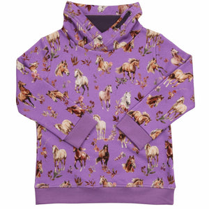 Enfant Terrible Stehkragen Sweatshirt - Pferdedruck violet