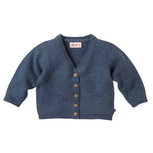 People wear organic Strick-Jacke - dunkelblau meliert