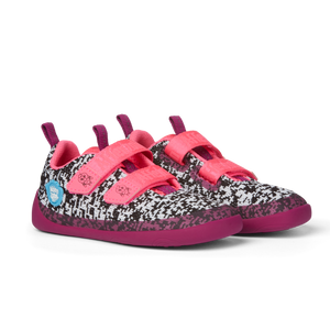 Affenzahn Barfußschuh Knit Klett - Flamingo